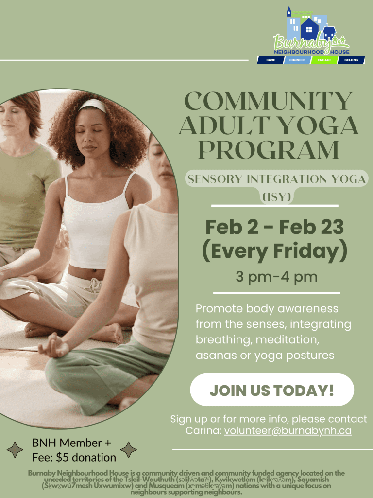 Community Yoga Burnaby Neighbourhood House