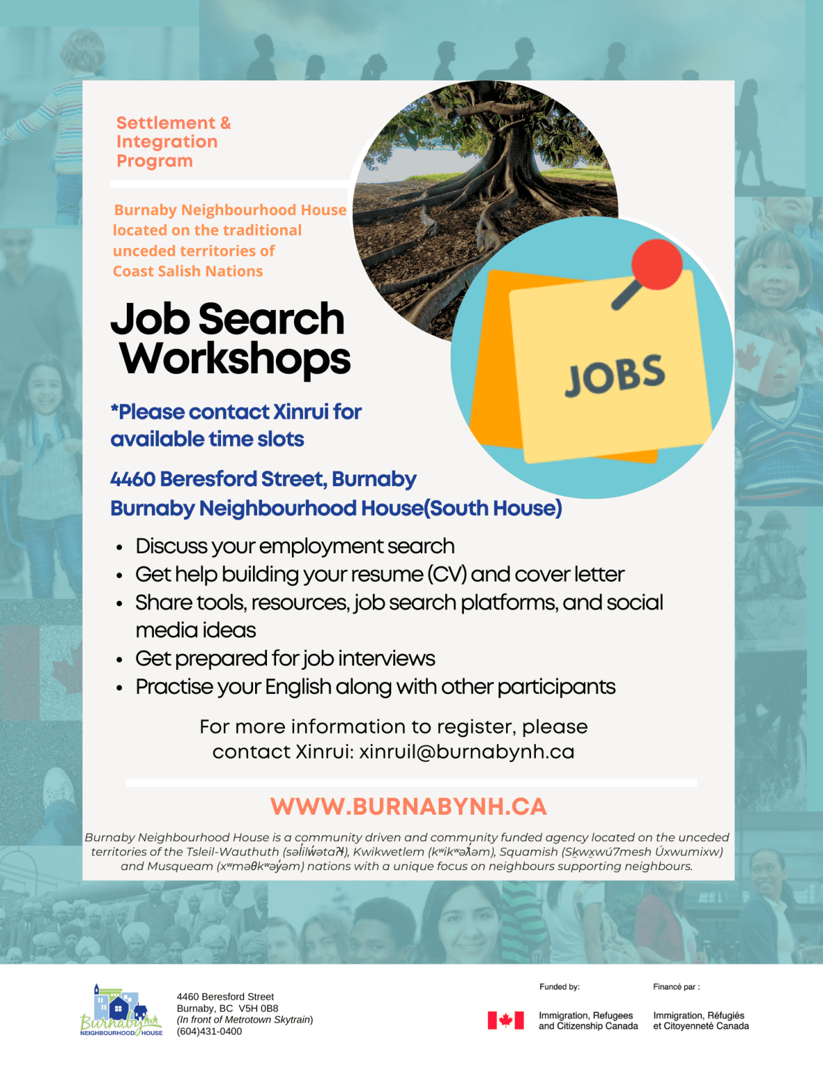 Job Search Workshops Burnaby Neighbourhood House