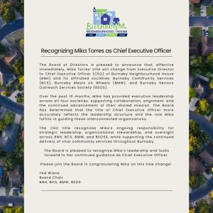 Recognizing Mika Torres as Chief Executive Officer
